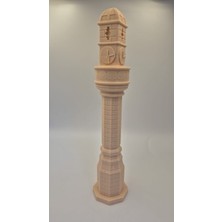 Çorum Saat Kulesi Minyatür Heykel - 3D Baskı Dekoratif Ofis Ev Biblosu Hediye Pastelhayaller