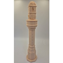 Çorum Saat Kulesi Minyatür Heykel - 3D Baskı Dekoratif Ofis Ev Biblosu Hediye Pastelhayaller