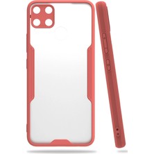 Newface Realme C15 Kılıf Platin Silikon - Pembe Sptgl