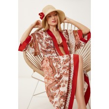 Desenli Şifon Kimono