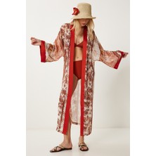 Desenli Şifon Kimono