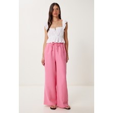 Müslin Palazzo Pantolon LMX0008 PEMBE