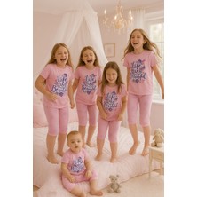 Life;sbeatiful Yazılı Kız Çocuk Pijama Takımı Pembe 1-12 Yaş