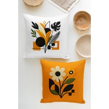 Çift Tarafı Dijital Baskılı  4'lü Kırlent Kılıfı Seti (Panç /punch Nakış Desen Görünümlü)