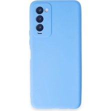 Newface Tecno Camon 18 Kılıf First Silikon - Mavi Sptgl