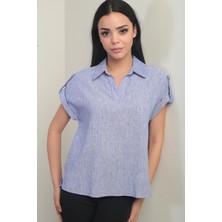 Kadın Polo Yaka Apoletli Gömlek