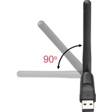 Obutech USB Kablosuz Wifi Alıcı Adaptör 5dbi – MT7601 Chipset | Tak-Çalıştır | Pc, Laptop ve Uydu Cihazı Uyumlu
