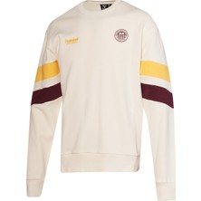 Hummel Seal Erkek Ekru Bisiklet Yaka Sweatshirt