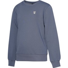 Hummel Pulse Kız Çocuk Mavi Bisiklet Yaka Sweatshirt