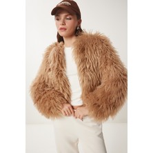 Suni Kürk Ceket LFN0074 CAMEL
