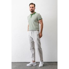 Erkek Beli Ayarlanabilir Cepli Jogger Pantolon Taş - 5060