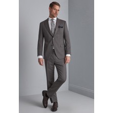 Erkek Kahve Barı (4 Drop)  / Geniş Kalıp Mono Yaka Takım Elbise