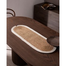 Alsace Masa Runner - Beyaz/naturel