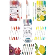Monami Live Color Refresh 6`lı Fosforlu Live Color 6`lı Kalem Grey Mood Live Color Dusty Flora 6`lı