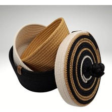 3'lü Hasır Sepet, Jüt Sepet, %100 Doğal Hasır Sepet, Çok Amaçlı Dekoratif Hasır Sepet,