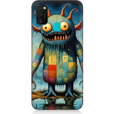 Samsung Galaxy M21 Uyumlu Tuhaf Canavar Gülümsemesi  Desenli Silikon Kılıf