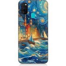 Samsung Galaxy M21 Uyumlu Masalsı Şehirde Geceler  Desenli Silikon Kılıf