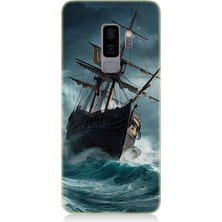 Samsung Galaxy S9 Plus Uyumlu Fırtınada Eski Gemi  Desenli Silikon Kılıf