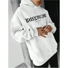 Unisex Places Baskılı Oversize Pamuklu Sweatshirt