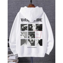 Unisex Places Baskılı Oversize Pamuklu Sweatshirt