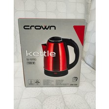 Crown CRW-7202 Renkli Paslanmaz Çelik Su Isıtıcısı 1.8 L – 1500 W, Otomatik Kapanma, 360° Taban