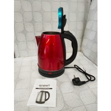 Crown CRW-7202 Renkli Paslanmaz Çelik Su Isıtıcısı 1.8 L – 1500 W, Otomatik Kapanma, 360° Taban