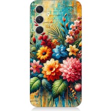 Teknomeg Samsung Galaxy S23 Fe Uyumlu Soyut Dokunuşta Bahar Buketi  Desenli Silikon Kılıf