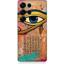 Teknomeg Samsung Galaxy S25 Ultra Uyumlu Antik Mısır’ın Gözü Ra  Desenli Silikon Kılıf