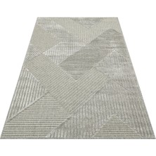 Eko Halı Znt 01 Grey  - Zenıth - Yüksek Alçak Dokulu Naturel Yün ve Viskon Modern Dokuma Halı
