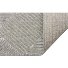 Eko Halı Znt 01 Grey  - Zenıth - Yüksek Alçak Dokulu Naturel Yün ve Viskon Modern Dokuma Halı
