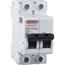 Günsan Elektrik Günsan Valta Otomatik Sigorta 2 Kutup 6kA C Tip 40A