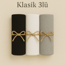 Penye Pamuksu Şal Klasik 3 Lü Set