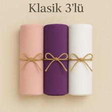 Penye Pamuksu Şal Klasik 3 Lü Set