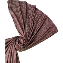 Ipeksi Dokulu Jakarlı Geometrik Desenli Şal 75X190 cm