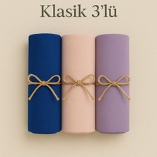 Penye Pamuksu Şal Klasik 3 Lü Set