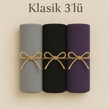 Penye Pamuksu Şal Klasik 3 Lü Set