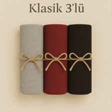 Penye Pamuksu Şal Klasik 3 Lü Set