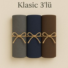Penye Pamuksu Şal Klasik 3 Lü Set