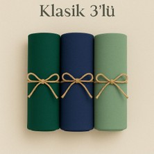 Penye Pamuksu Şal Klasik 3 Lü Set