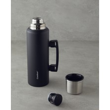 Heatlock Çelik Bardaklı Termos 1,5l Siyah