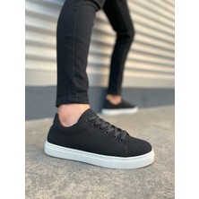 JY122 Mode Bağcıklı Süet Erkek Günlük Sneaker Ayakkabı Sbt - Siyah