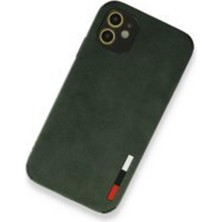 Armorix Iphone 11 Kamera Korumalı Deri Silikon Kapak