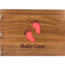 Ahşap Bebek Albümü Özel Tasarım Kaliteli Malzeme Ahşap Baby Love Albüm