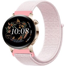Tagomoon Huawei Watch Gt3 Elegant 42MM Akıllı Saat Uyumlu Spor Kumaş Desenli Cırt Cırtlı Kordon Kayış