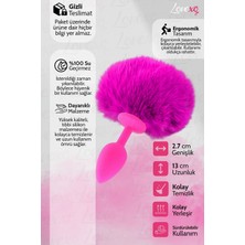 LoveXO Renkli Slikon ve Mor Ponponlu  Plug