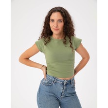 Matcha Basic Half Crop T-Shirt