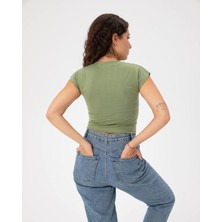 Matcha Basic Half Crop T-Shirt