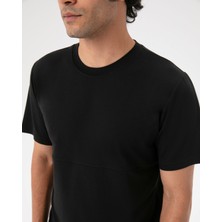 Siyah Erkek Viskoz T-Shirt