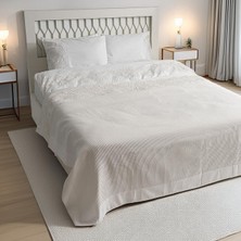 Mirena Dantelli Çift Kişilik 7 Parça Nevresim + Pike Set
