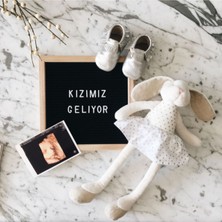 Olive & Mom Design Harfli Ahşap Yazı Panosu - siyah - Letter Board
